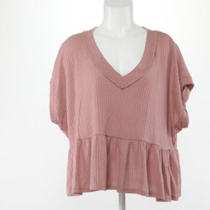 Pink Lily Gingham Womens Blouse Size:M Pink